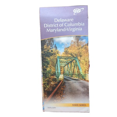 DELAWARE, DC, MARYLAND-VIRGINIA AAA State Series Map 2016 State Map