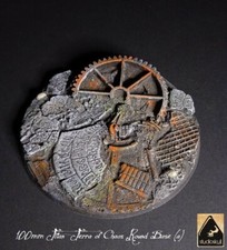 100mm CHAOS TERRA OF TITANS (A) ROUND RESIN BASE TERRAIN SCENERY  