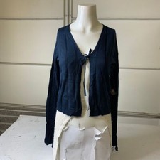 FRYE Tie Front Cardigan Women's Size Small Iconic Indigo
