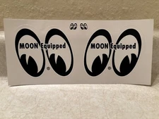 GENUINE "MOON Equipped" DECAL SHEETS - 4 STICKERS TOTAL - "GO WITH MOON!"