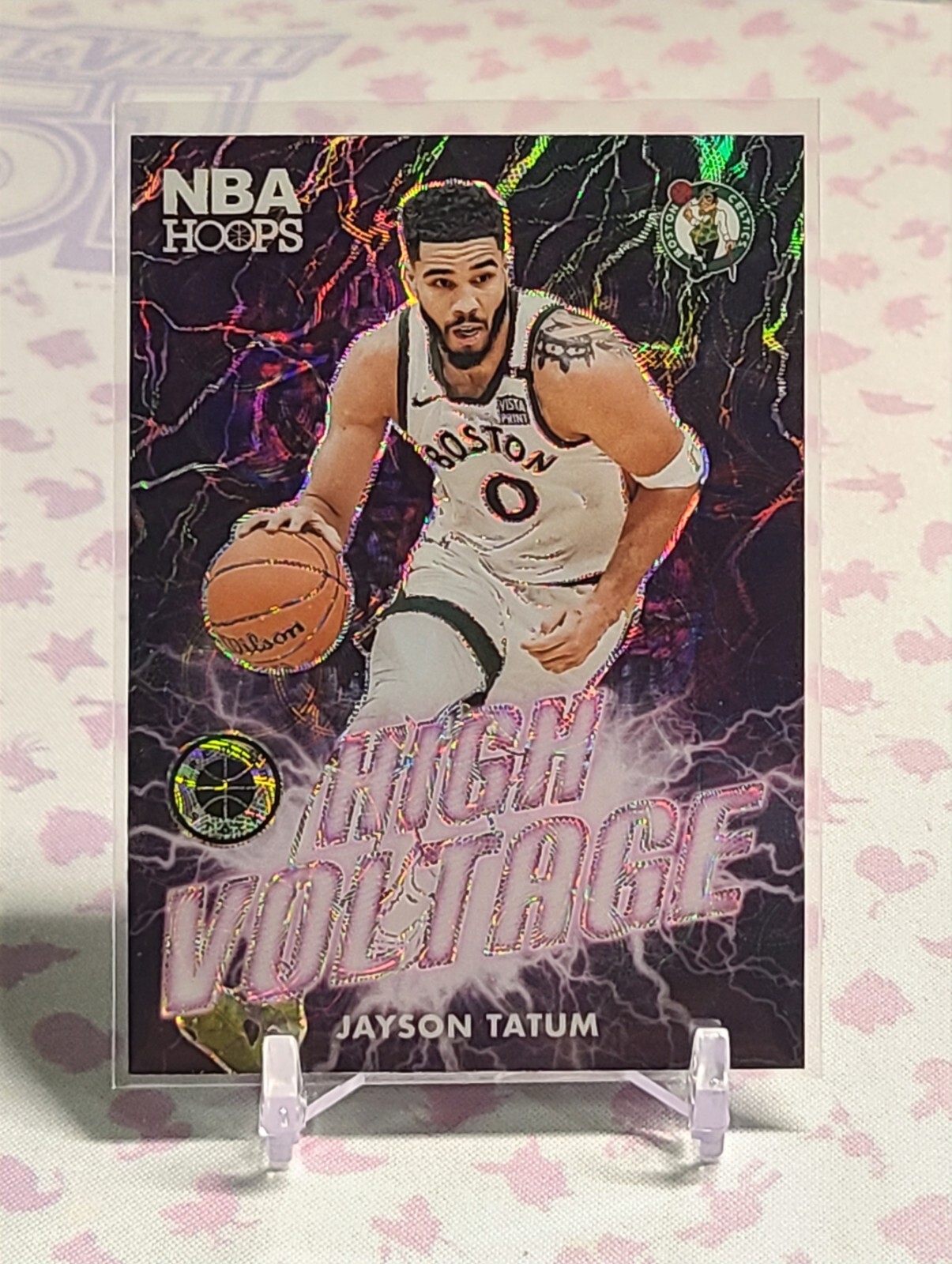 2023-24 NBA Hoops Premium Stock - Jayson Tatum - HIGH VOLTAGE Case Hit SSP