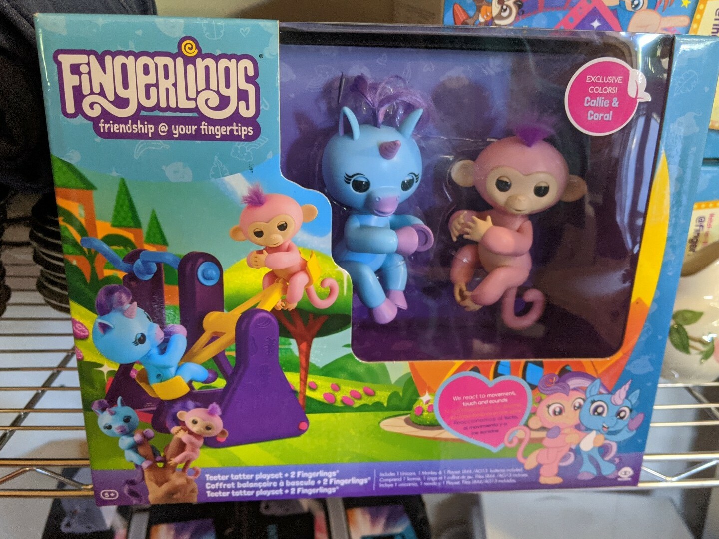 fingerlings playset with 2 fingerlings unicorns