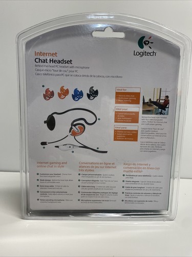 Logitech Internet Chat Headset Behind the Head Multicolored Computer New Sealed - 第 5/13 張圖片