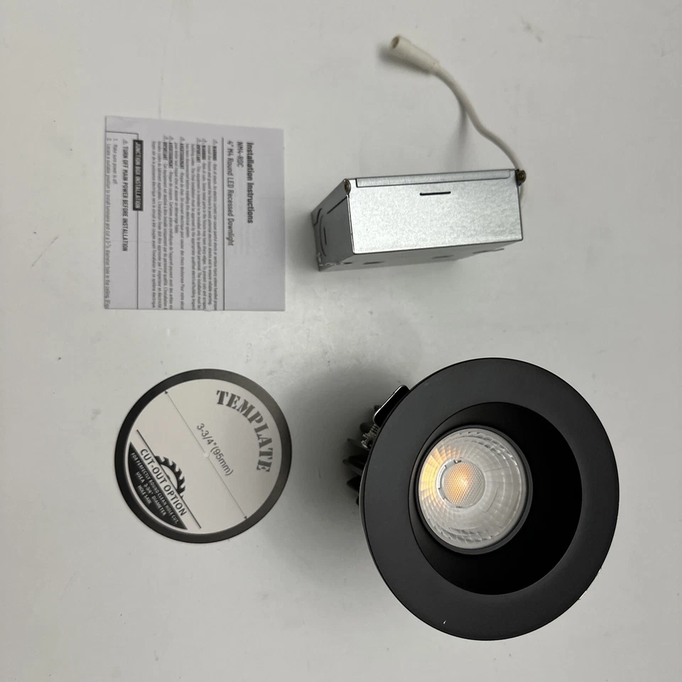 Nora Lighting NM4-RDC27BB M4 4" Canless Round Reflector 2700K LED - Black - Image 4 of 4