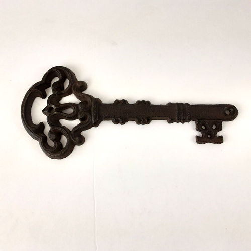 Large Cast Iron Skeleton Key Wall Decor Home Decor Ornate Metal Key 7.5 " eBay