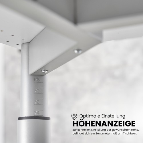bümö höhenverstellbarer Schreibtisch PC Tisch höhenverstellbar - Bild 3 von 76