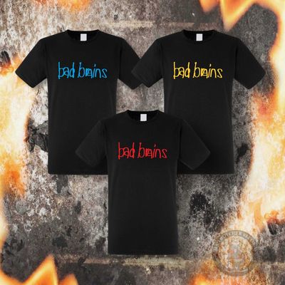 BAD BRAINS SCHRIFT T-SHIRT,  3 SCHRIFTFARBEN, GRÖSSEN S-5XL
