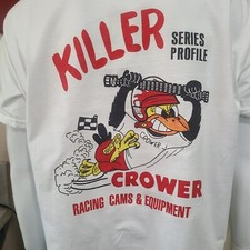 Vintage GASSER/DRAG/NASCAR/SPRINT/MIDGET RACE T-shirt KILLER CROWER CAMS