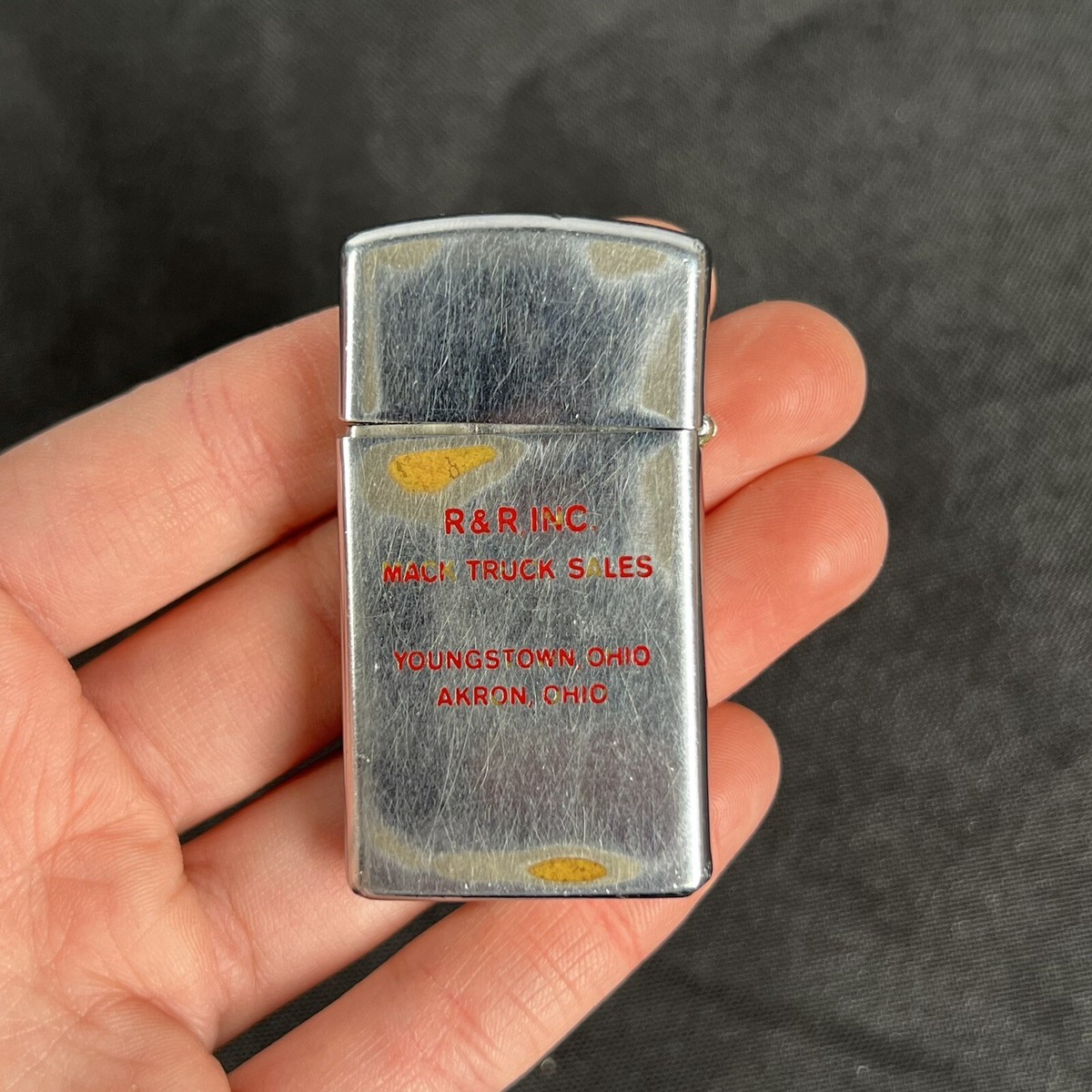 Vintage Mack Truck Bulldog Chrome Slim Zippo Lighter In Box | eBay