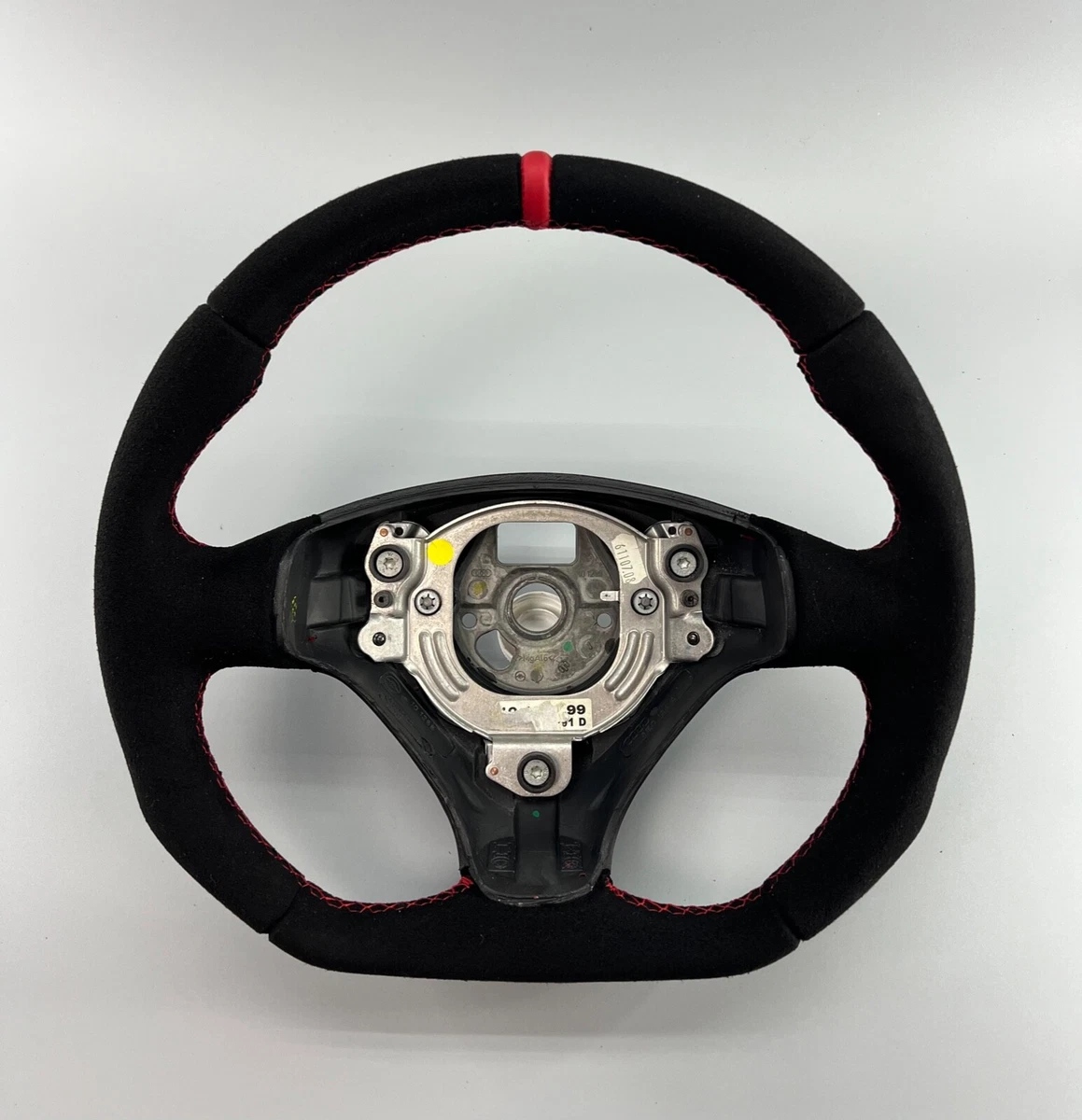 Audi TT A6 C5 Custom STEERING WHEEL Full Reshaped with Flat Bottom Alcantara