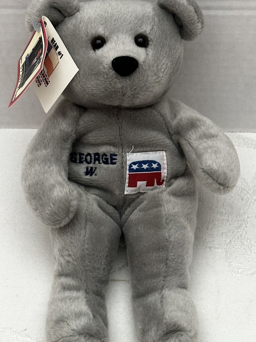 George W Bush Decision 2000 Gray Teddy Bear 07392 of 10,000 Beverly Hill Plush | eBay George W Bush Decision 2000 Gray Teddy Bear 07392 of 10,000 Beverly Hill Plush | eBay