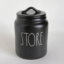 Rae Dunn Collection by Magenta Store Canister Black 7” Cottagecore
