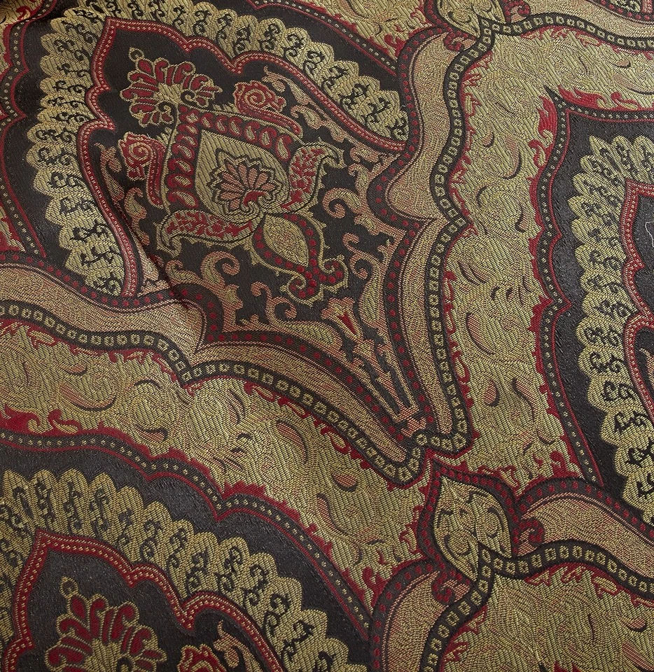 Juego de Cortinas Ventana Chezmoi Collection Sevilla 2 Paneles Jacquard Paisley Foto 4 de 4