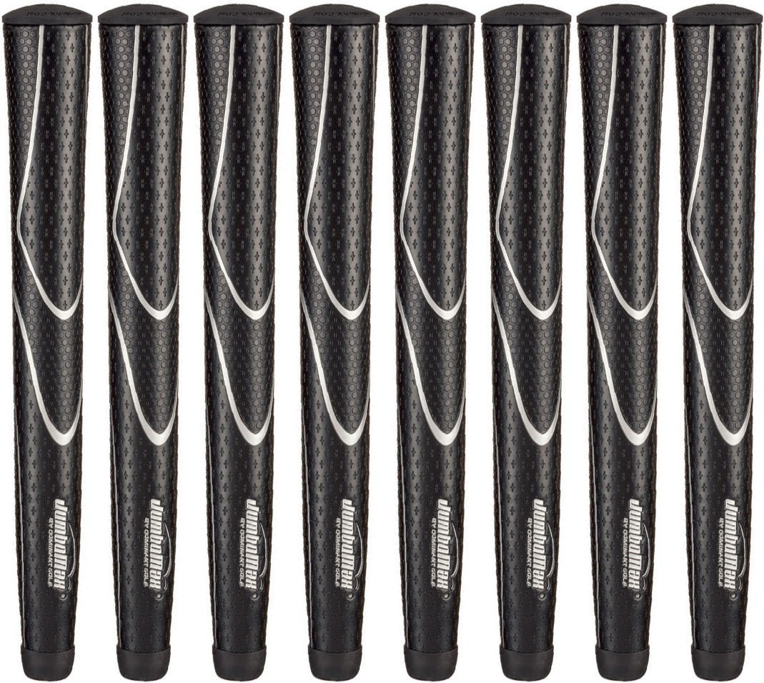 JumboMax Tour Series Golf Grips Black & Silver Large Size (+11/32