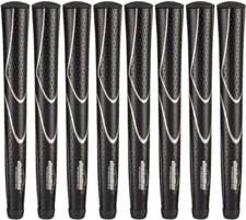 JumboMax Tour Series Golf Grips Black  Silver Size "Small"  1/4 - SET OF 8