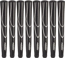 JumboMax Tour Series Golf Grips Black & Silver Large Size (+11/32) - SET OF 8