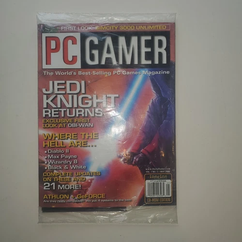PC Gamer Magazine Star Wars Vol. 7 NO. 5 May 2000 Disc Included in plastic