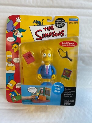 NEU UND ORIGINALVERPACKT PLAYMATES INTERACTIVE THE SIMPSONS SERIE 2 SONNTAG BESTE BART FIGUR WOS