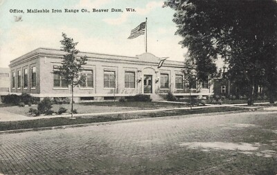 #ad #ad Office Malleable Iron Range Co. Beaver Dam Wisconsin WI 1920 Postcard $5.98