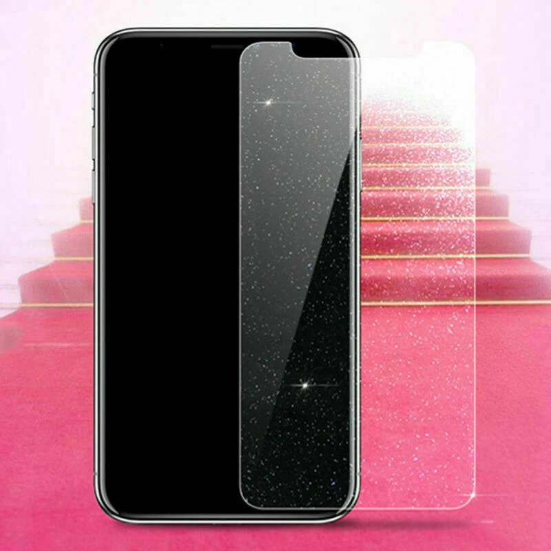 Diamond Tempered Glass For iPhone 14 13 12 Pro Max Screen Protector Glitter Film - Image 2 of 4