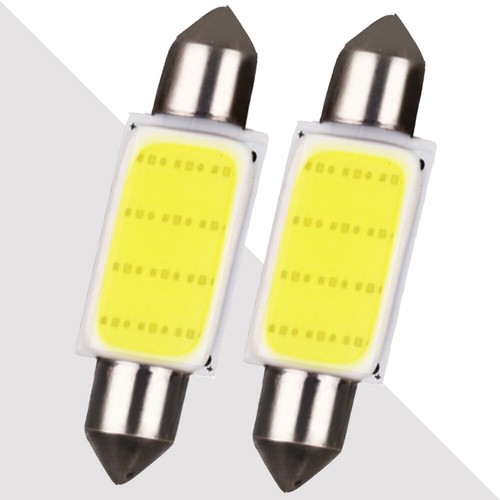 2Pcs COB 39mm Festoon Car Interior LED Light Xenon White Dome Reading Lamp Bulbs - Picture 11 of 12
