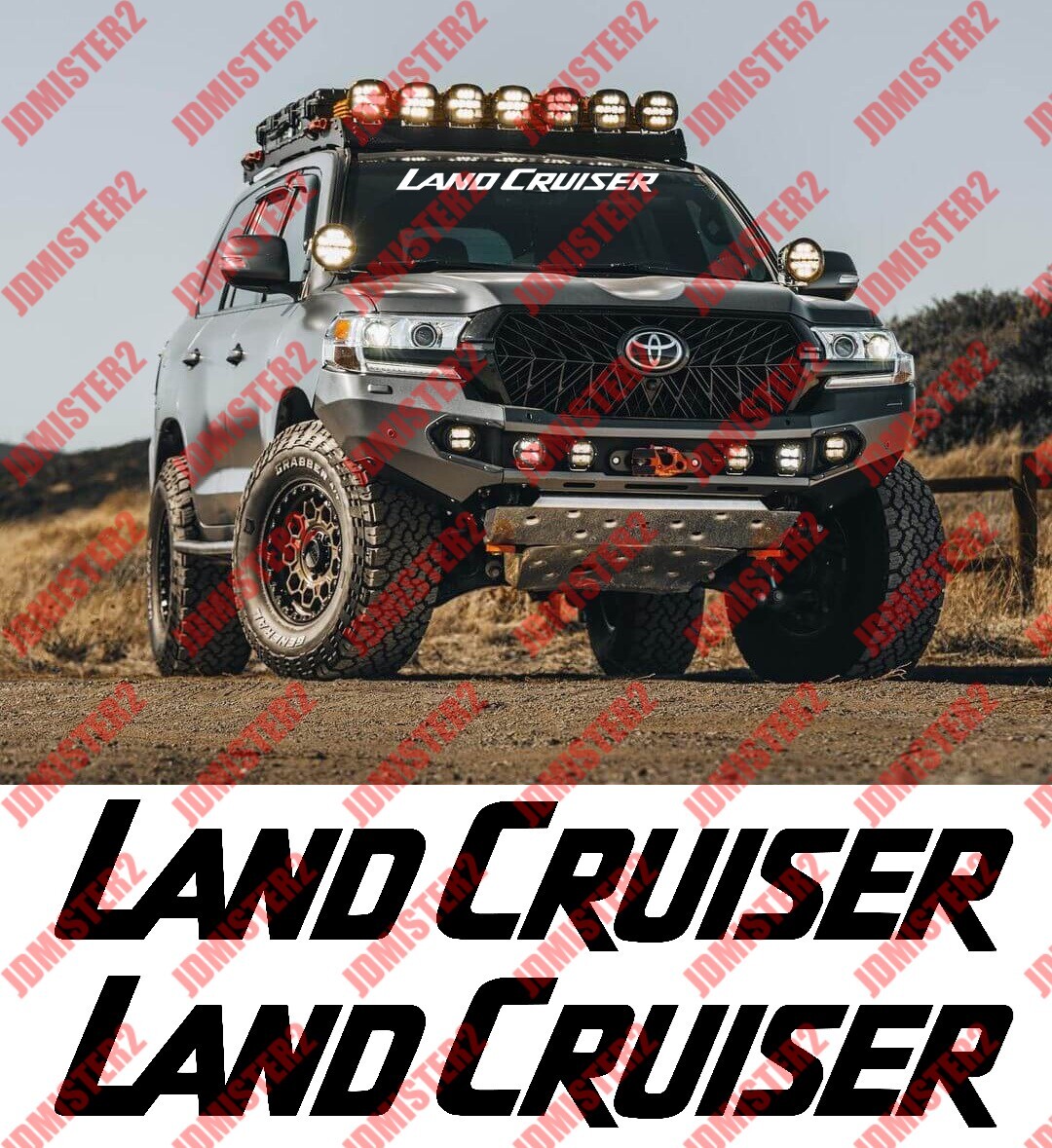 Rear Hatch Emblem Sticker For Toyota Land Cruiser FJ80 FZJ80 (1991-1997) – Black Resin Badge Replacement