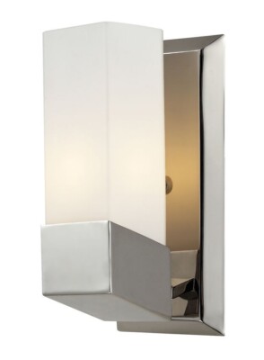 Z-Lite Zen Chrome Wall Sconce With Matte Opal Glass