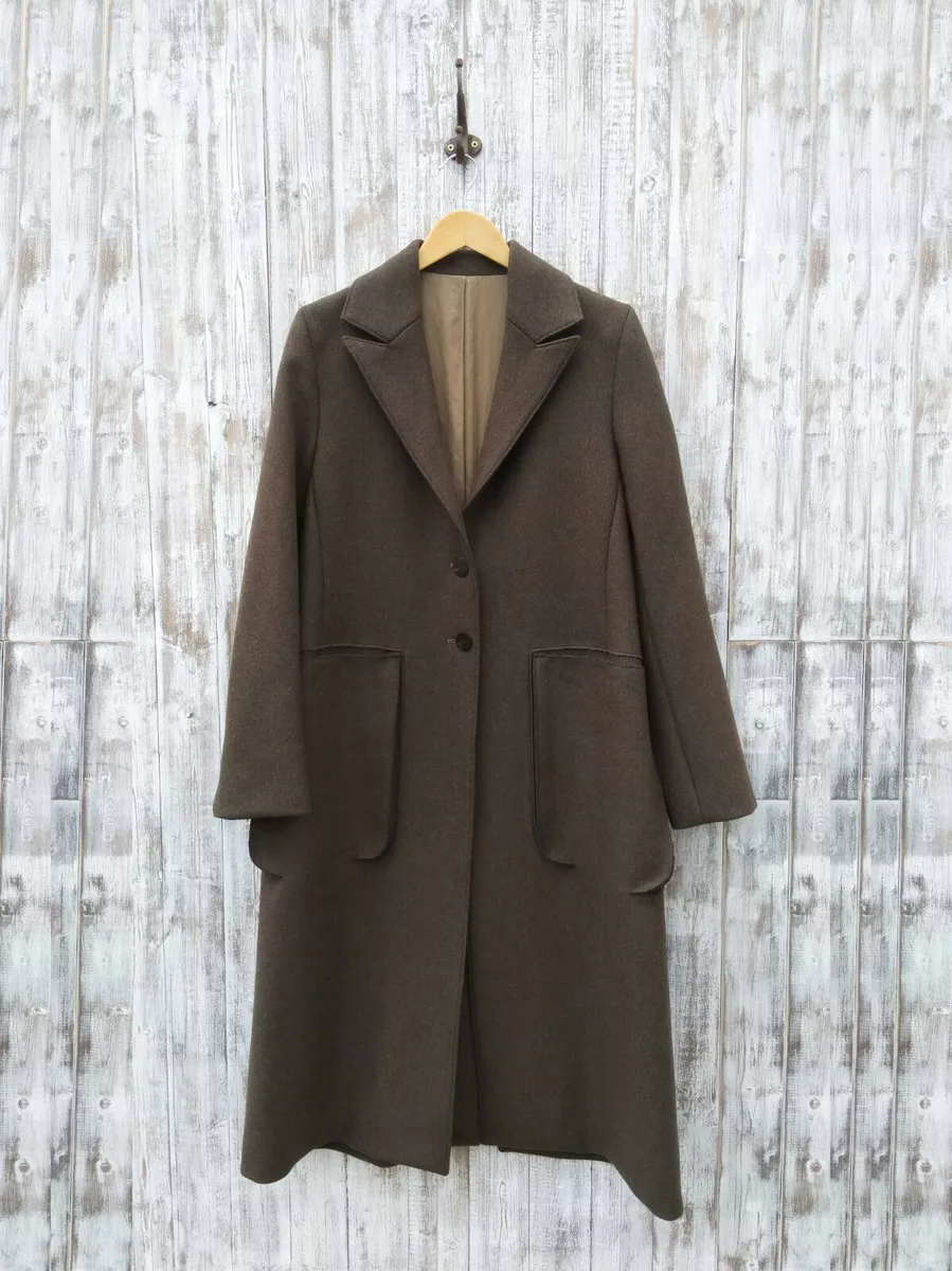 Studio Nicholson Ounce Double Faced Wool Coat In Forest Green - Size: 1 UK:  10