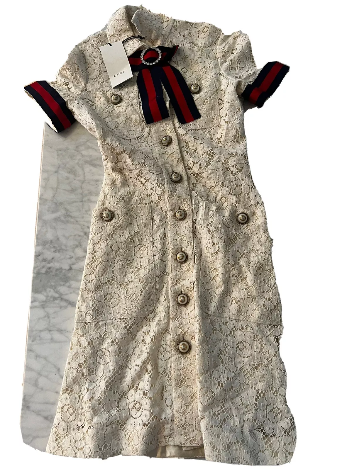 gucci belle robe dentelle femme neuve 4