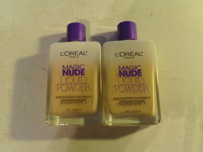 2 bottle lot LOREAL MAGIC NUDE LIQUID POWDER PERFECTING MAKEUP 310 LIGHT IVORY
