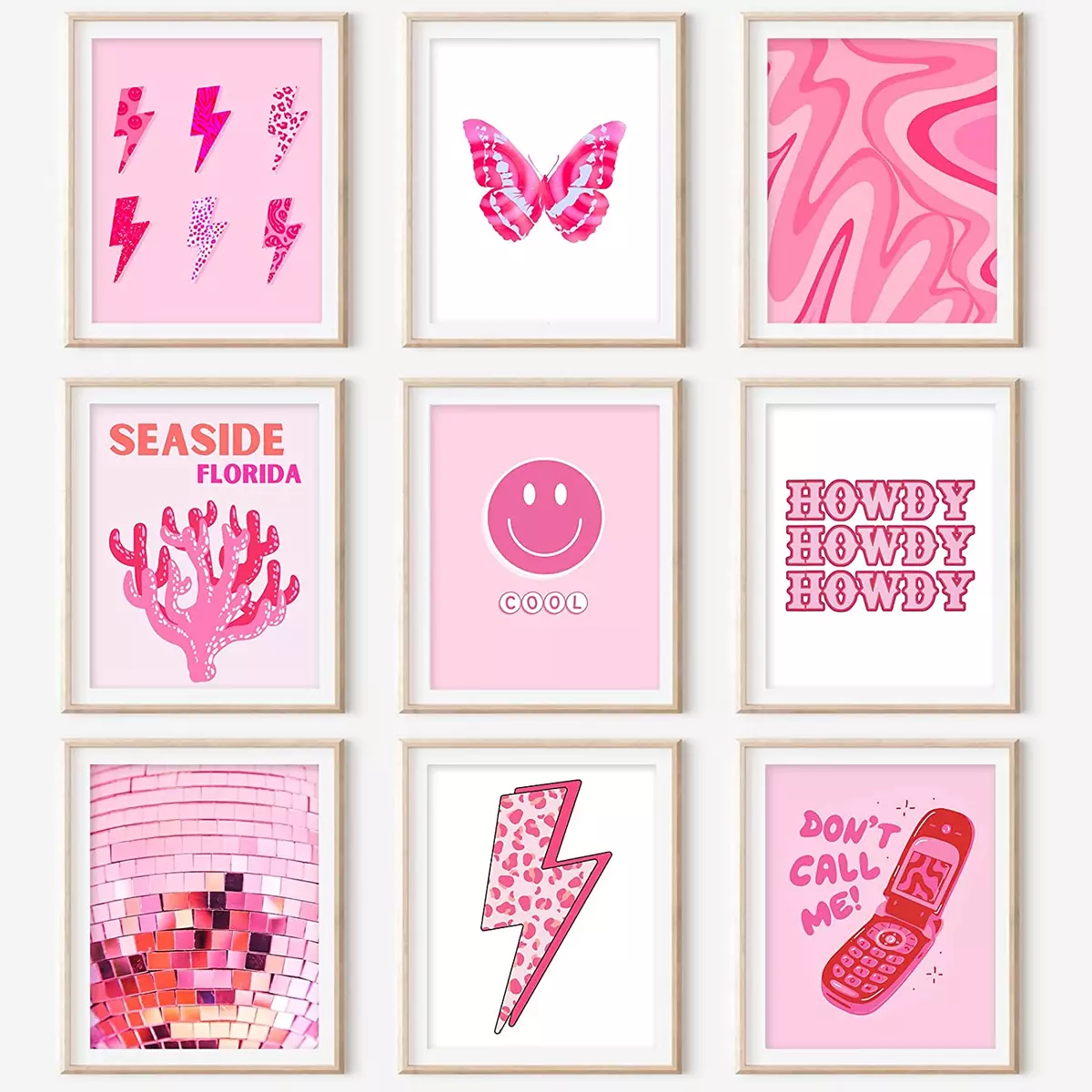 GENSTEUO 9Pcs Cute Preppy Room Decor Aesthetic, Preppy Wall Art, Preppy  Posters