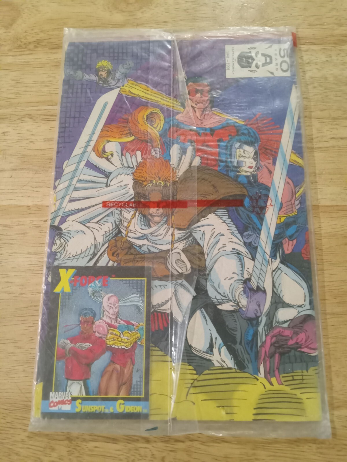 1991 Marvel X-Force Issue #1 Aug Unopened Sealed Deadpool Rookie Card ...