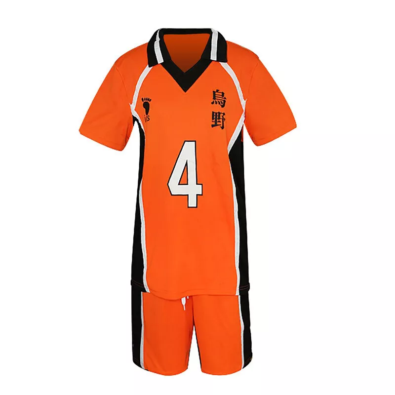 Haikyuu To the Top No.4 Nishinoya Yuu Orange Jersey T-shirt+Pants Sports  Wear Karasuno High Libero Cosplay Costume Anime Uniform - AliExpress