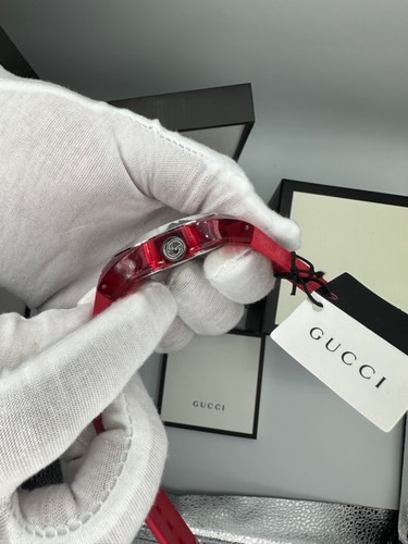 GUCCI SYNC XXL YA137103 Red Rubber Strap 46mm Unisex Watch - Picture 9 of 15