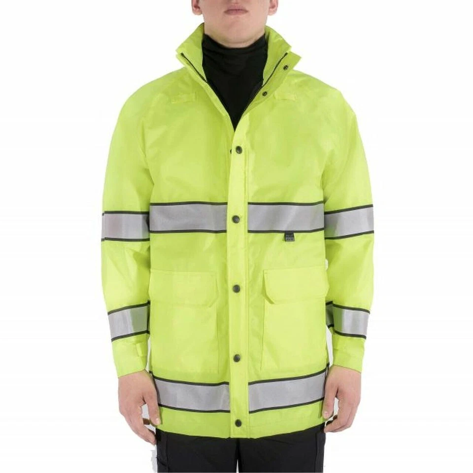 BLAUER 3XL ALL SEASON REFLECTIVE RAIN COAT JACKET B.DRY WATERPROOF HI-VIS 26950 - Image 3 of 4