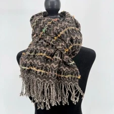 Free People Multicolor Fringed Chevron Pashmina Scarf Women's One Size