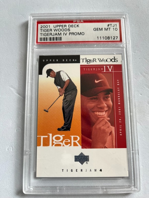 2001 Upper Deck Tiger Woods  TIGERJAM IV Promo  TJ1 psa 10 Bundle - READ