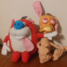 Vintage 1992 Nickelodeon Mattel Ren and Stimpy Show Plush Used