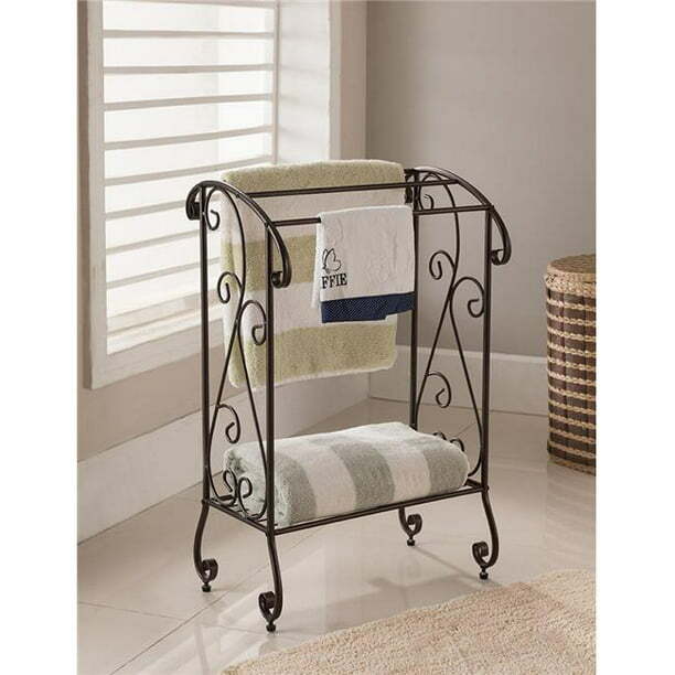 Rack Stand Blanket Drying And Display Rack Black Metal