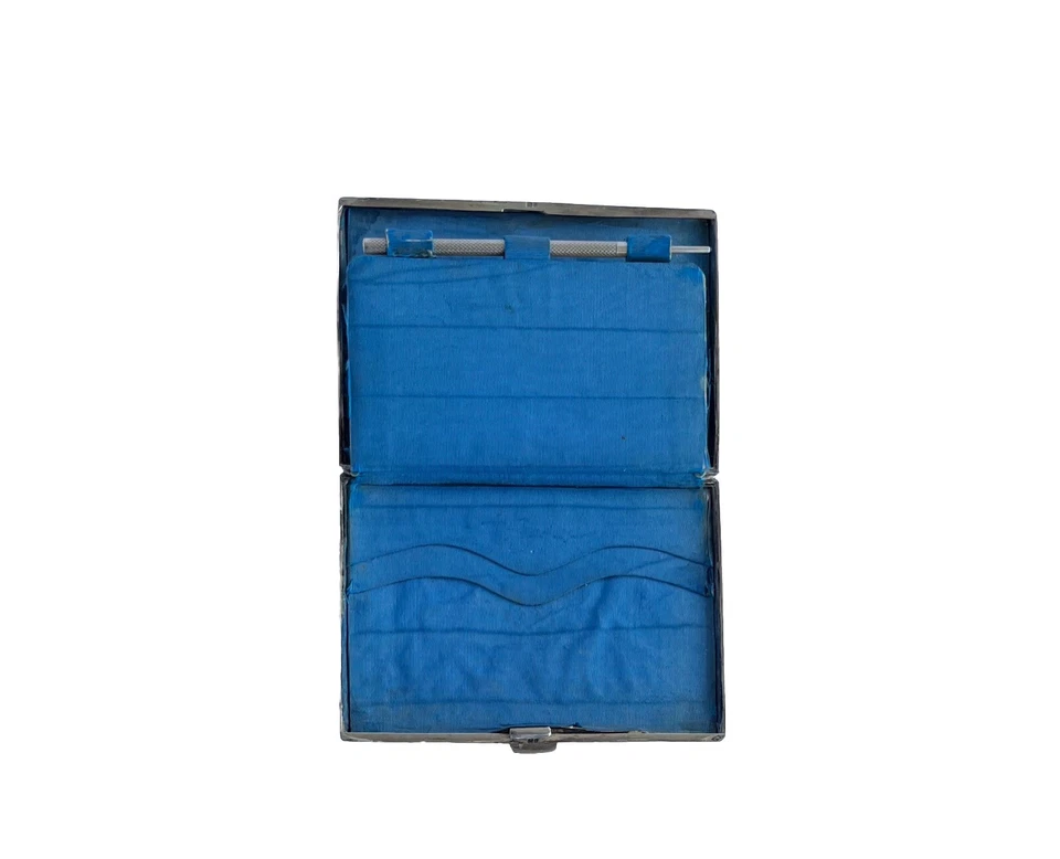 Cartera eduardiana de plata esterlina tarjetero de bolsillo con billetera de lápiz 1895 de colección Foto 4 de 4