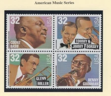 Scott 3096 - 3099 - Big Band Leaders. Block Of 4. MNH. OG.  #02 3096b4