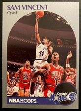1990-91 NBA Hoops SAM VINCENT #223 Variation w/ MICHAEL JORDAN #12 Jersey