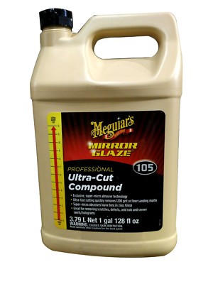 1 Gallon Meguiars 105 Mirror Glaze Pro Ultra Heavy Cut / Cutting Compound M10501