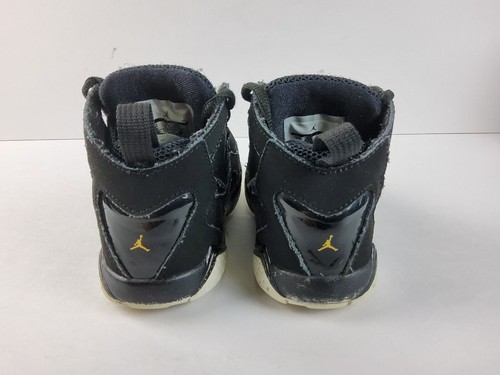 Nike Air Jordan True Flight Black/Gold Shoes 343797-026 Size 9C Infant Toddler - Picture 8 of 10