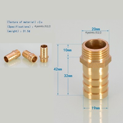 Messing Adapter Stachelschlauchverschraubung verlängerte Lebensdauer zuverläss