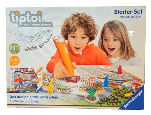 TipToi Starter-Set  - Die Englisch Detektive mit Stift -Ravensburger-VOLLSTÄNDIG