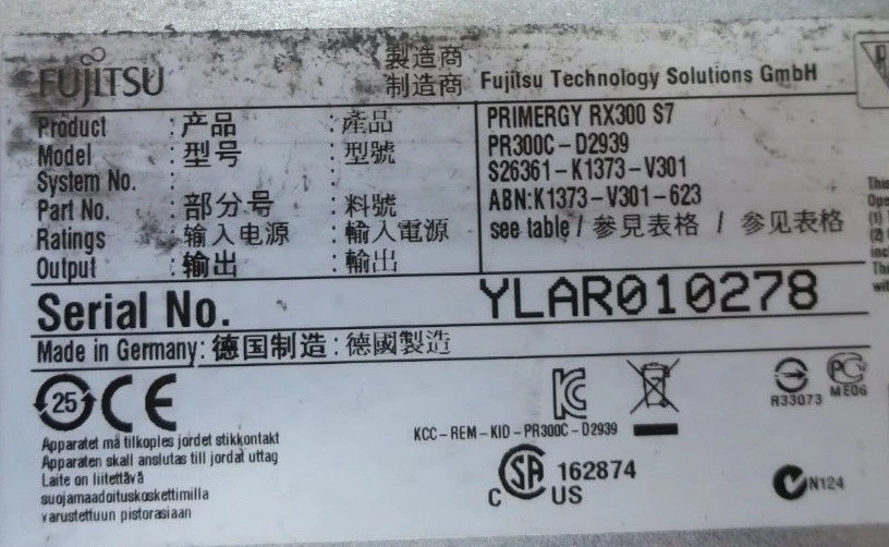 Fujitsu Primergy RX300 S7 12 x 2.5" SFF 2U Rackmount Server CTO 0CPU 0MEM 0PSU - Image 2 of 2