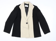 Windsmoor Women’s Black Beige Colourblock Blazer Jacket UK 16