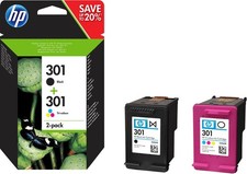 HP 301 2-pack Black/Tri-color Original Ink Cartridges Hewlett-Packard