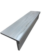 Grau Massive Eiche Treppenverkleidung Kit Treat & Riser Lippe Bullnose 20x255x1000mm